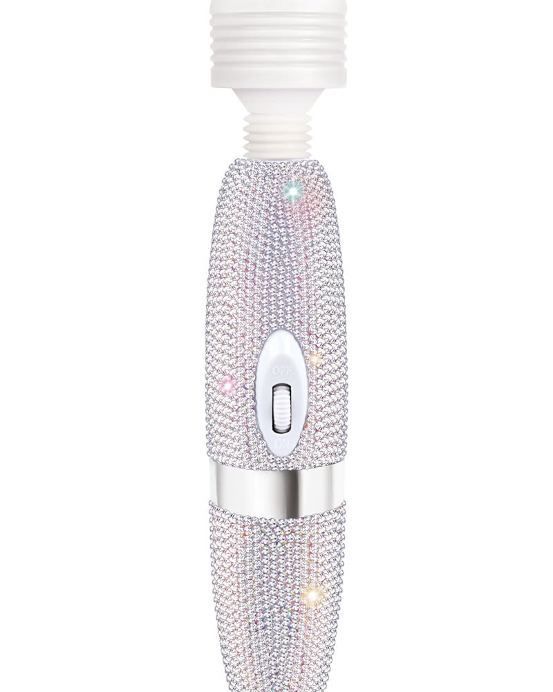 Masajeador recargable Bodywand Crystalized White