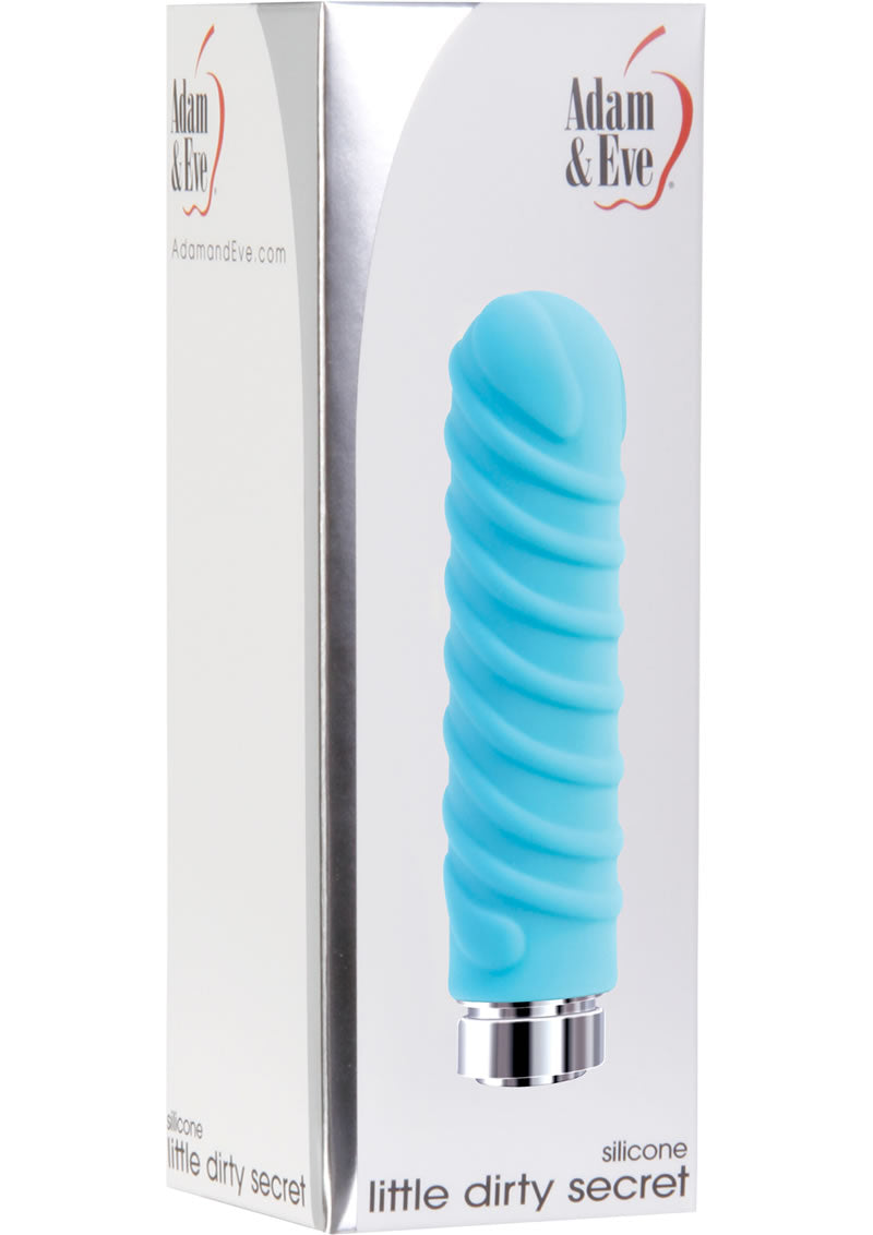 Vibrador impermeable Little Dirty Secret de Adán y Eva, color azul