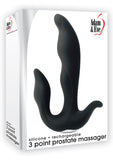 Adam and Eve 3 Point Silicone Prostate Massager Waterproof - Black