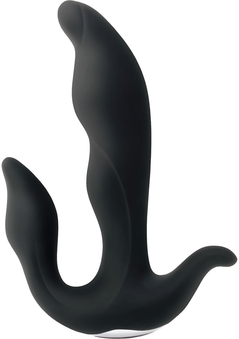 Adam and Eve 3 Point Silicone Prostate Massager Waterproof - Black