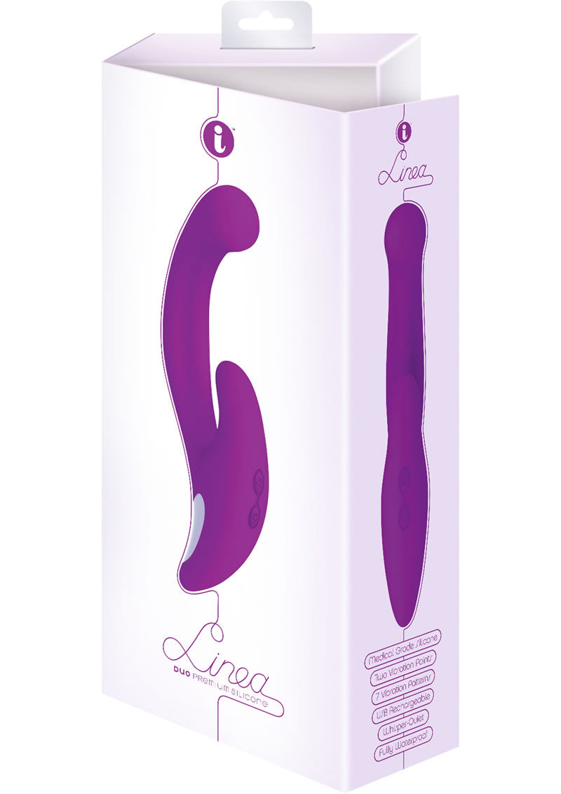 Masajeador personal Linea Duo de silicona resistente al agua color morado