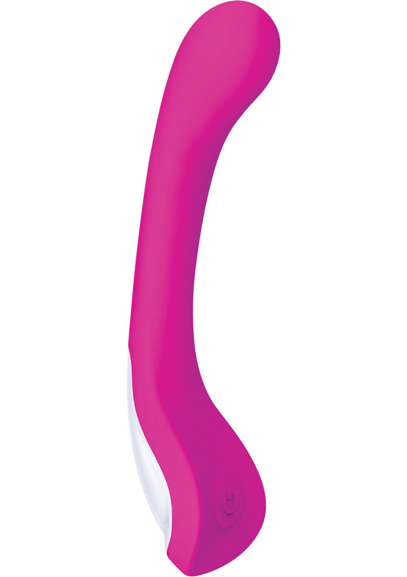 Masajeador personal Linea Curving G de silicona resistente al agua, color rosa