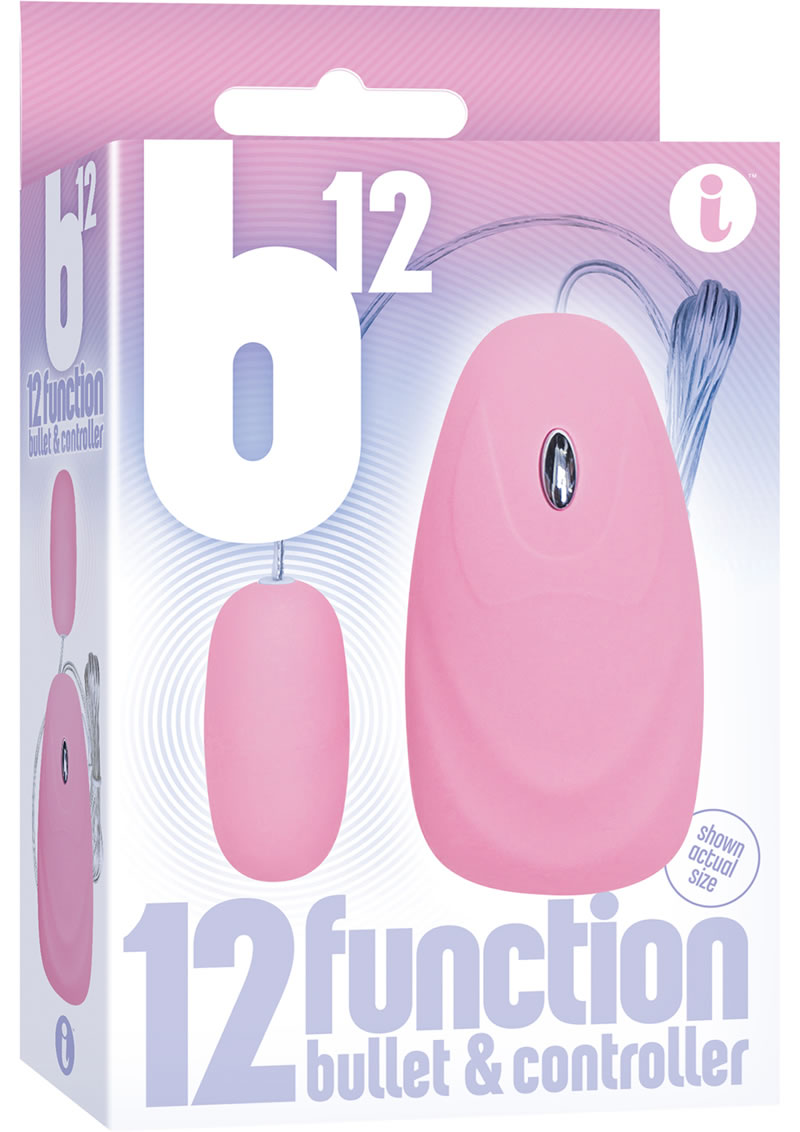 Bala B12 de 12 funciones con controlador con cable, color rosa