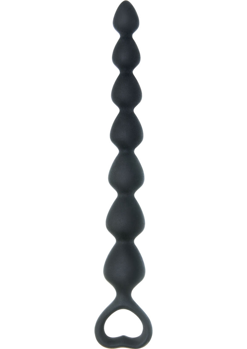 S Beads Silicone Anal Beads Black