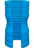 Platinum Premium Silicone Truskyn Tru Stroke Ribbed Stroker Masturbator Blue