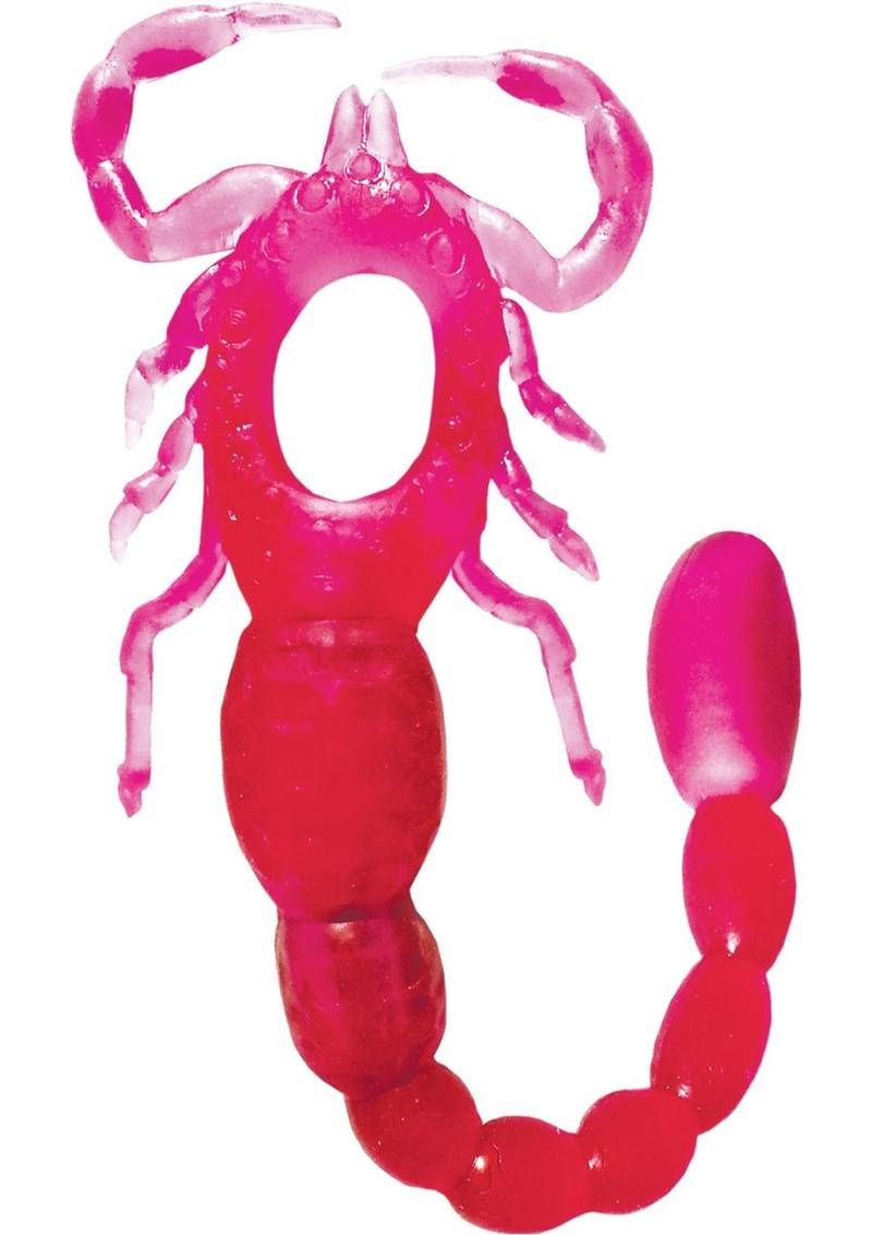 Anillo para el pene de silicona Wet Dreams Super Scorpion con bolas anales vibratorias Pink Passion