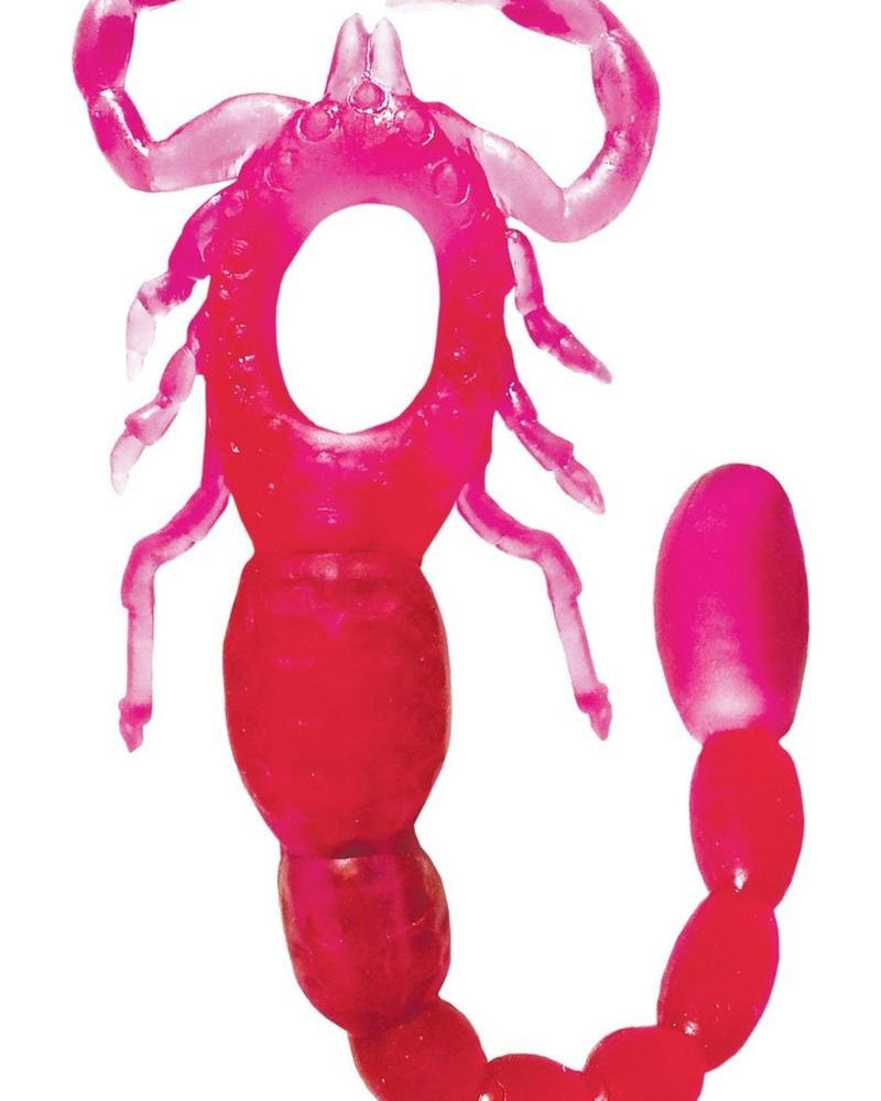 Wet Dreams Super Scorpion Silicone Cockring With Vibrating Anal Beads Pink Passion