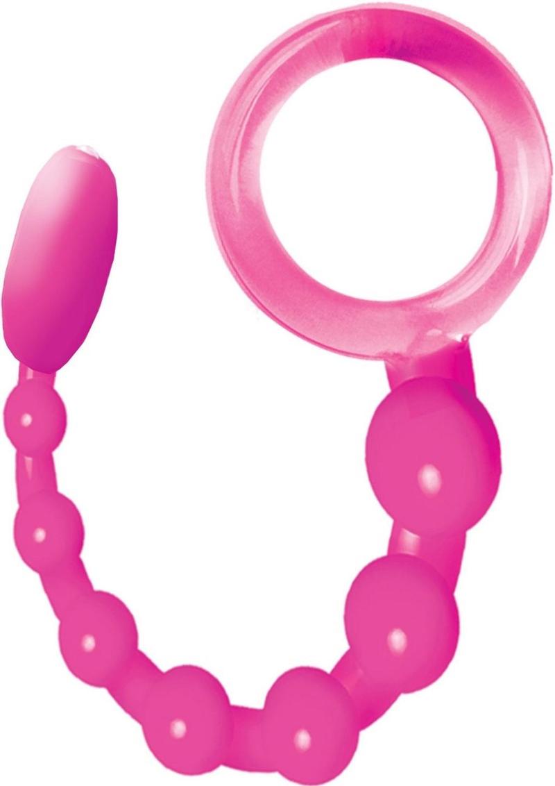 Cuentas anales vibratorias de silicona Wet Dreams Sex Snake Pink Passion