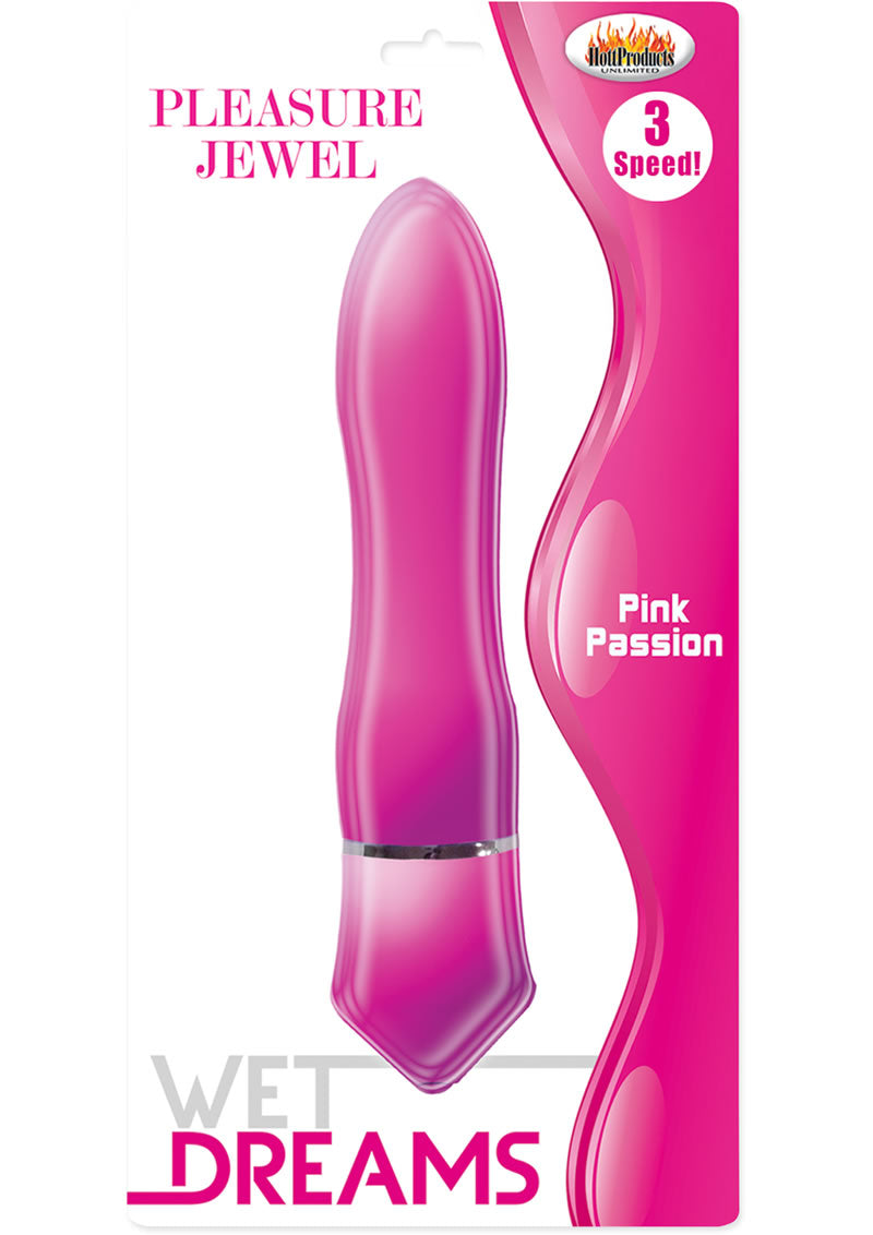 Vibrador Wet Dreams Pleasure Jewel de doble motor, resistente al agua, color rosa