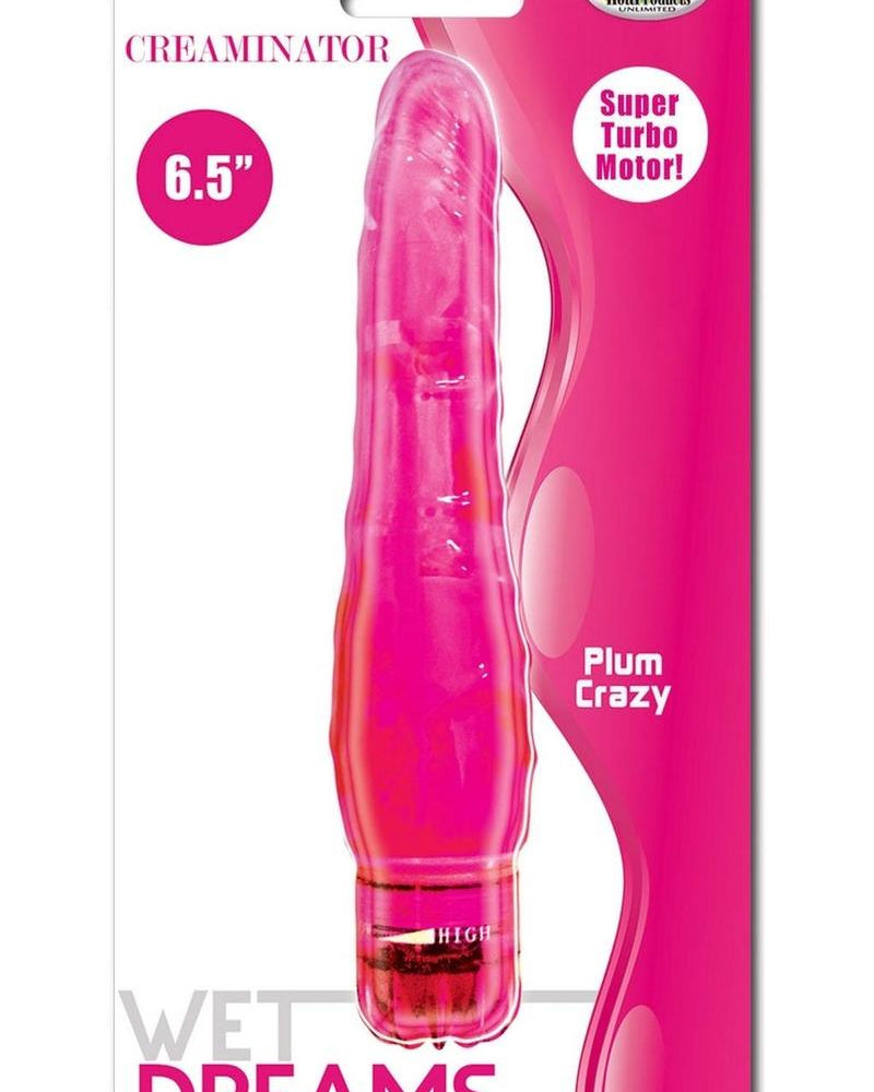 Wet Dreams Creaminator Vibrating Dong Pink Passion 5.5 Inch