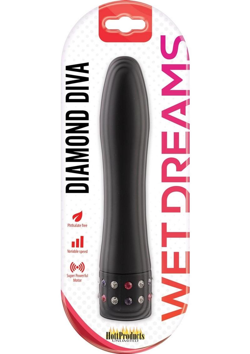 Vibrador Wet Dreams Diamond Diva Play, color negro