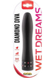 Vibrador Wet Dreams Diamond Diva Play, color negro