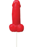 Gominolas gigantes Eat Me Gummy Cock Pop de color rojo fresa