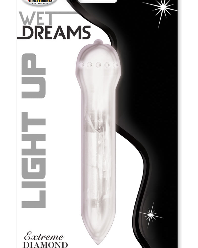 Wet Dreams Light Up Extreme Diamond Girl Vibe Waterproof Clear