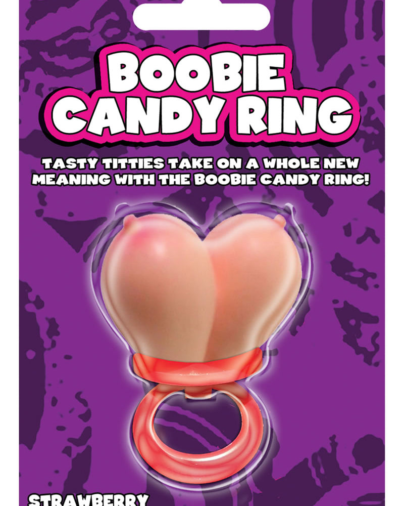 Anillo de caramelo Boobie con forma de fresa