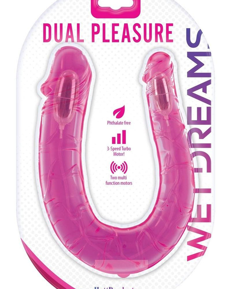 Wet Dreams Dual Pleasure Frenzy Double Dong Pink Passion