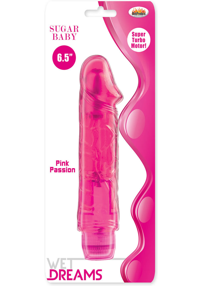 Vibrador Wet Dreams Sugar Baby de 6,5 pulgadas, color rosa