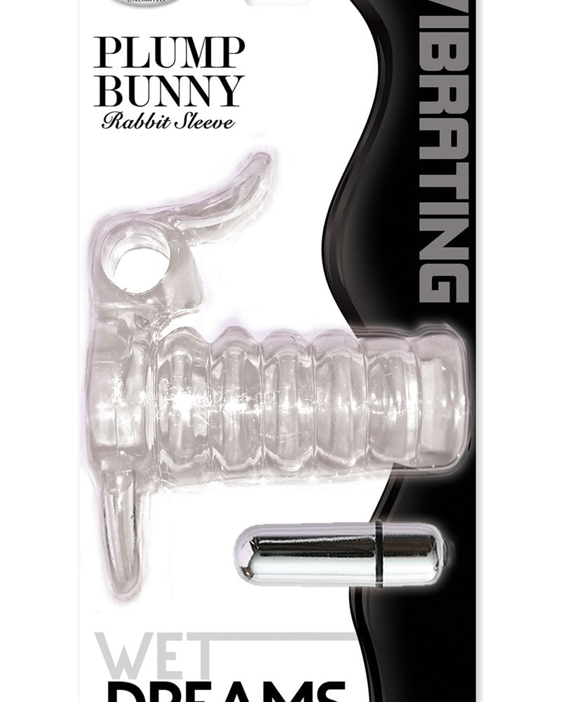 Wet Dreams Vibrating Plump Bunny Rabbit Sleeve Clear