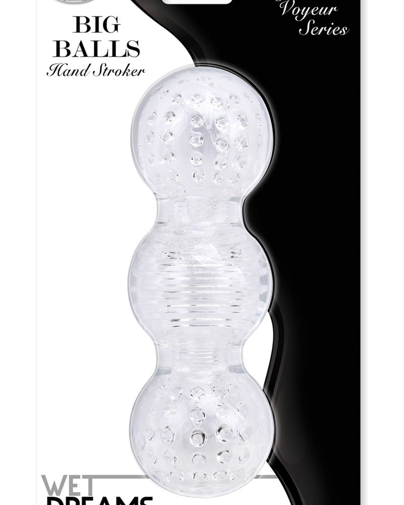 Wet Dreams Crystal Voyeur Series Big Balls Stroker Sleeve Masturbator Clear