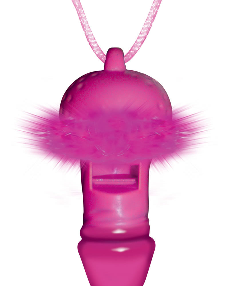 Bachelorette Party Blow Me Pecker Whistle Necklace Pink