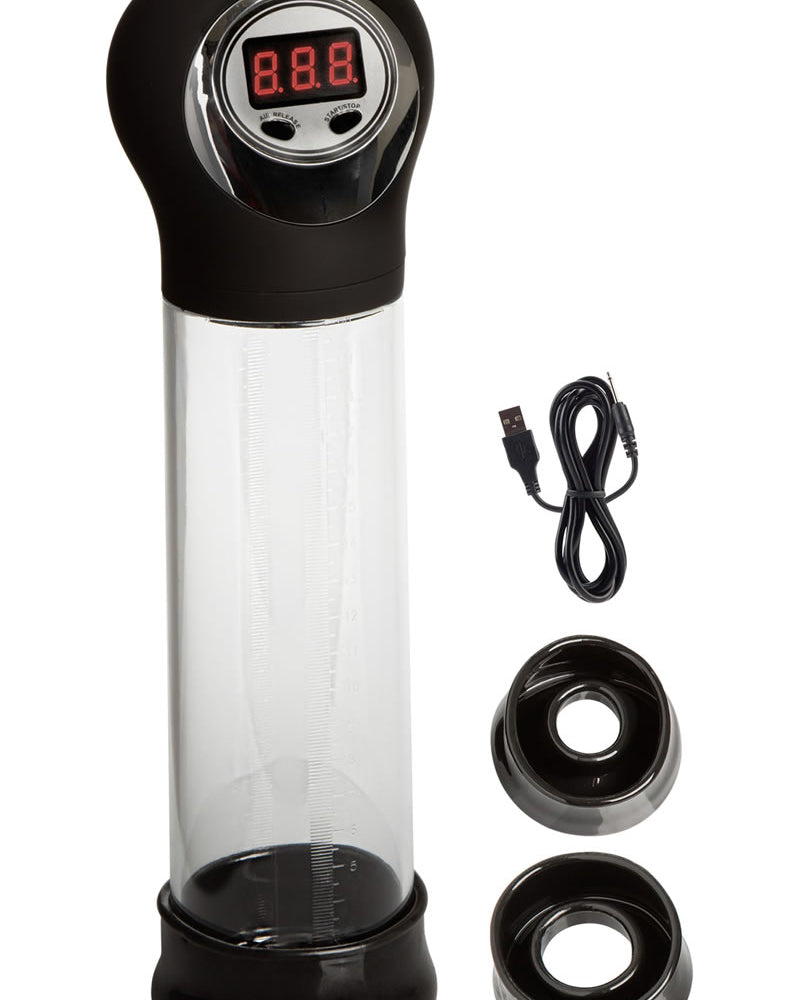 Apollo Rechargeable Power Penis Pump Clear 7.75 Inch