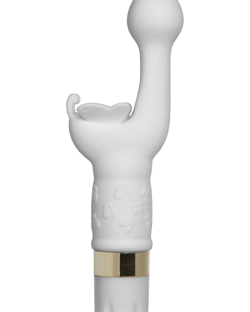 Vibrador de silicona Butterfly Kiss Edición especial color blanco