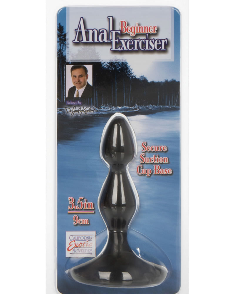 Ejercitador anal para principiantes Dr Joel Kaplan, color negro, 3,5 pulgadas