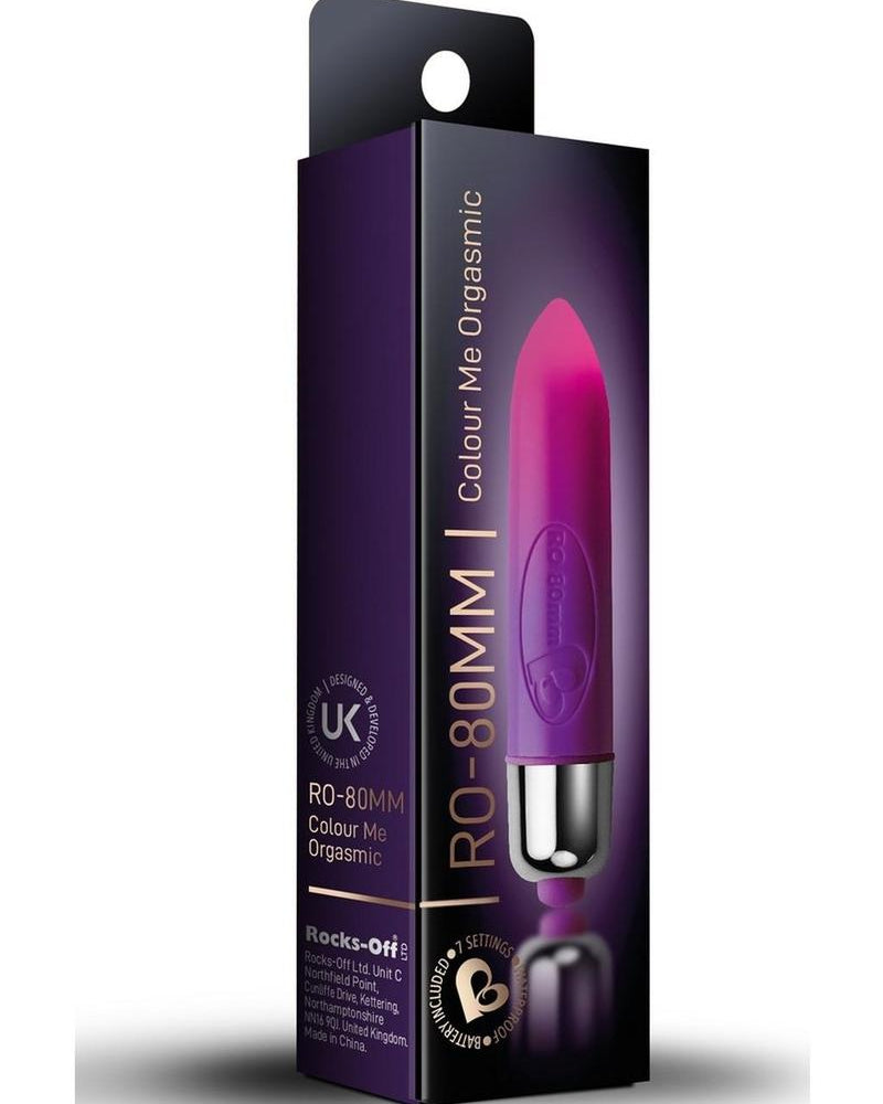Bala vibradora Ro-80 mm de 7 velocidades, resistente al agua, Color Me Orgasmic de 3 pulgadas