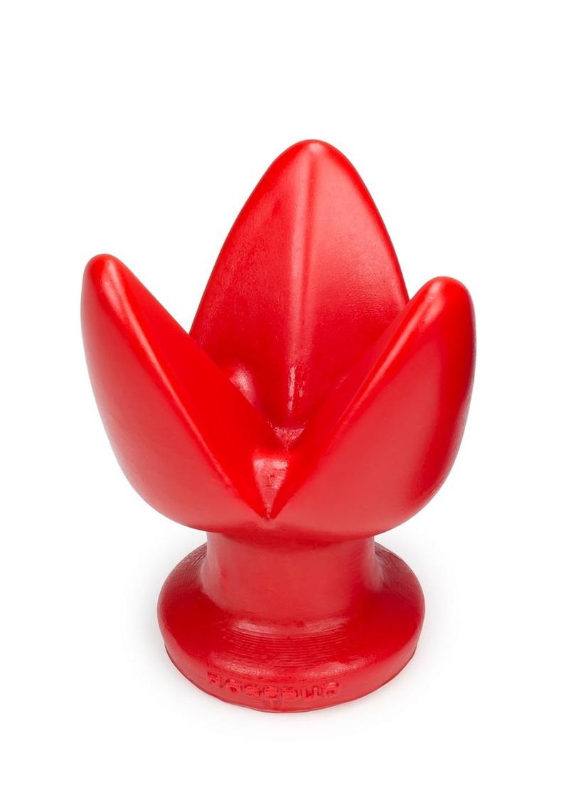 Rosebud-1 3 Leaved Silicone Spec U Plug Red