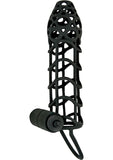 Jaula de silicona vibratoria para el pene Mack Tuff, resistente al agua, color negro