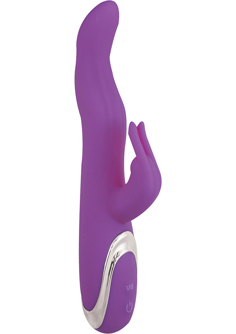 Surenda Bunny Teaser Vibrador de silicona morado de 8,25 pulgadas