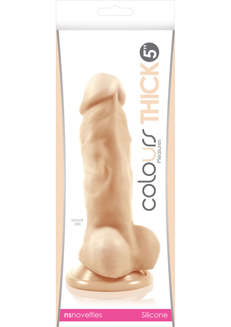 Pene grueso de silicona de 5 pulgadas de Colours Pleasures