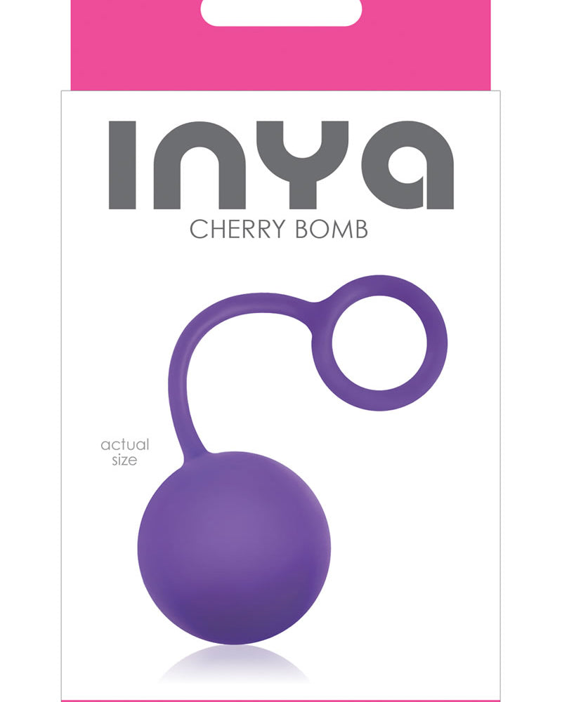 Bola anal de silicona Inya Cherry Bomb color morado