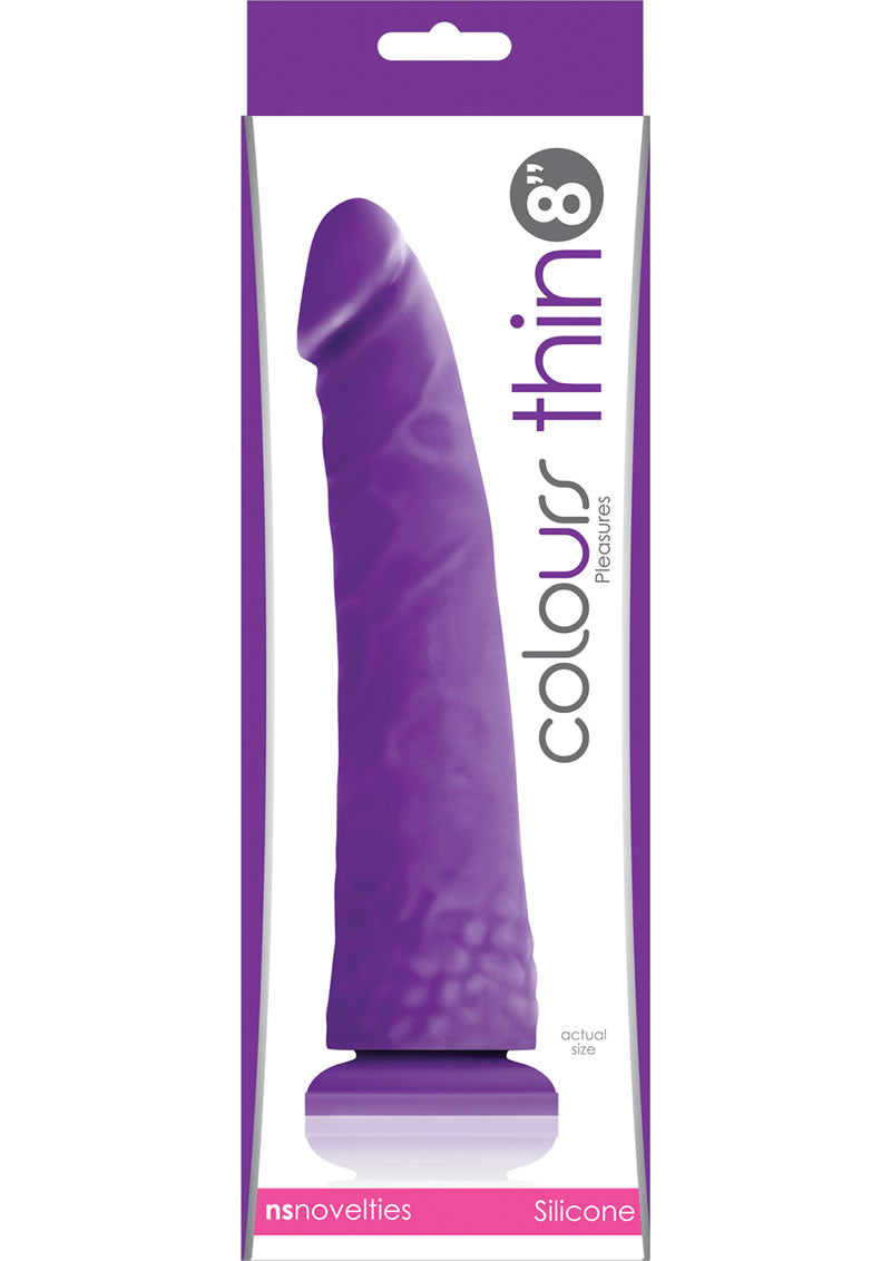 Dong fino de silicona de 8 pulgadas de Colours Pleasures