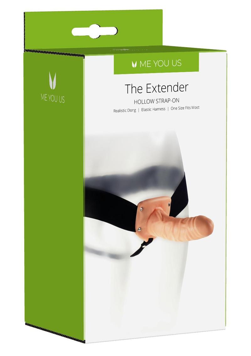 Kinx Extender - Correa hueca para pene de 6 pulgadas color carne