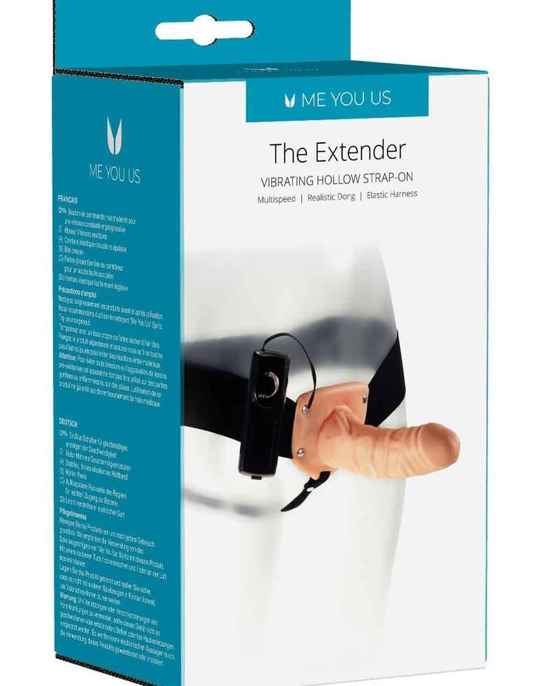 Kinx Extender Hollow Vibrating Strap On 6 Inch