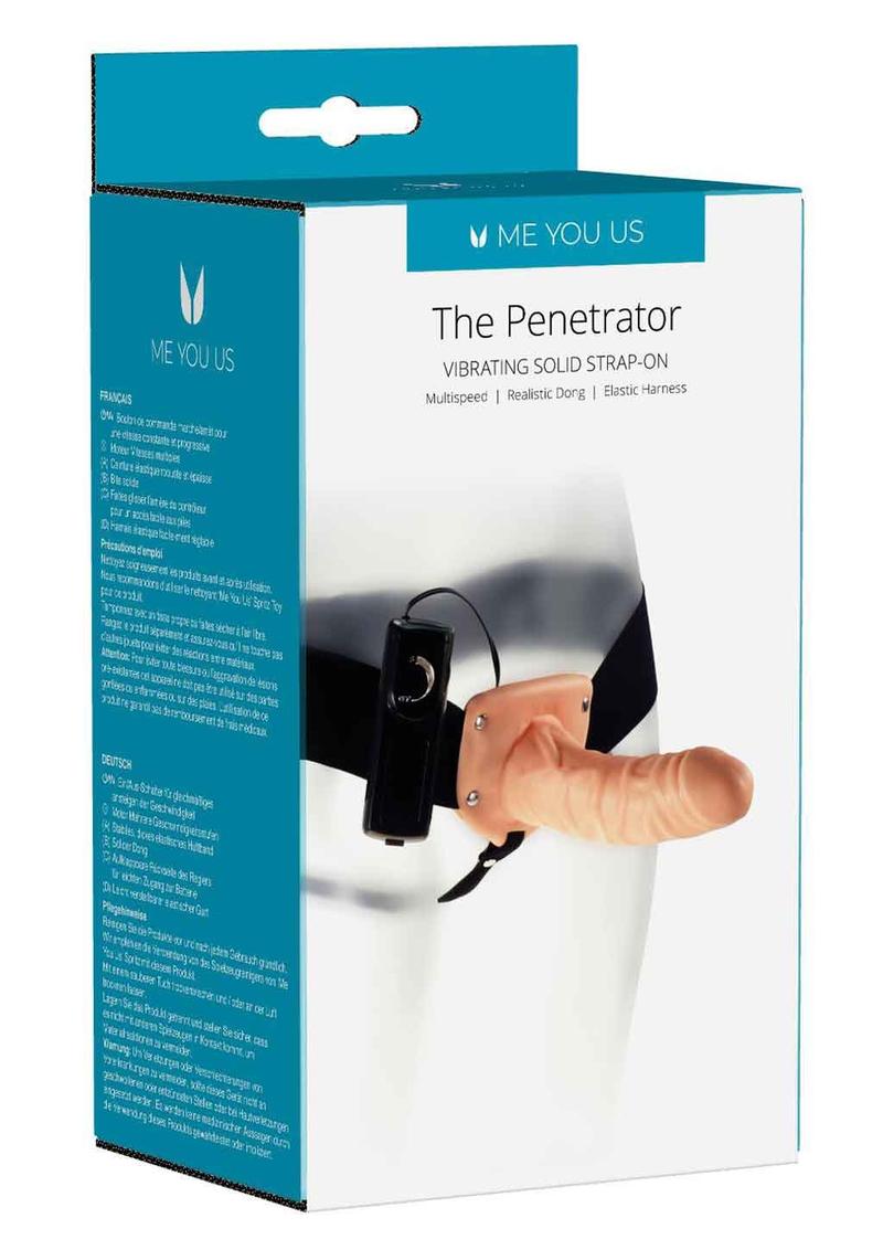 Kinx Penetrator Vibrating Strap-on Flesh 6 Inch