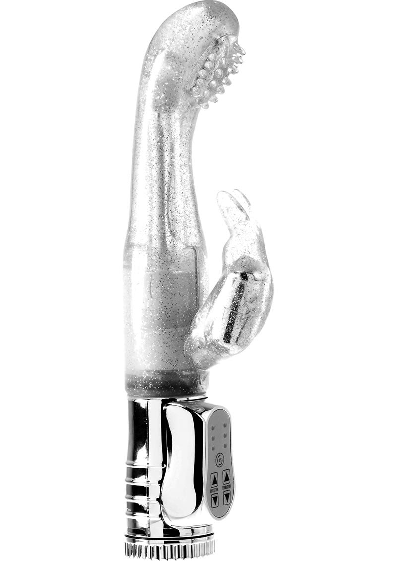 Minx G Spot Rabbit Vibrator Waterproof Silver 5.75 Inch