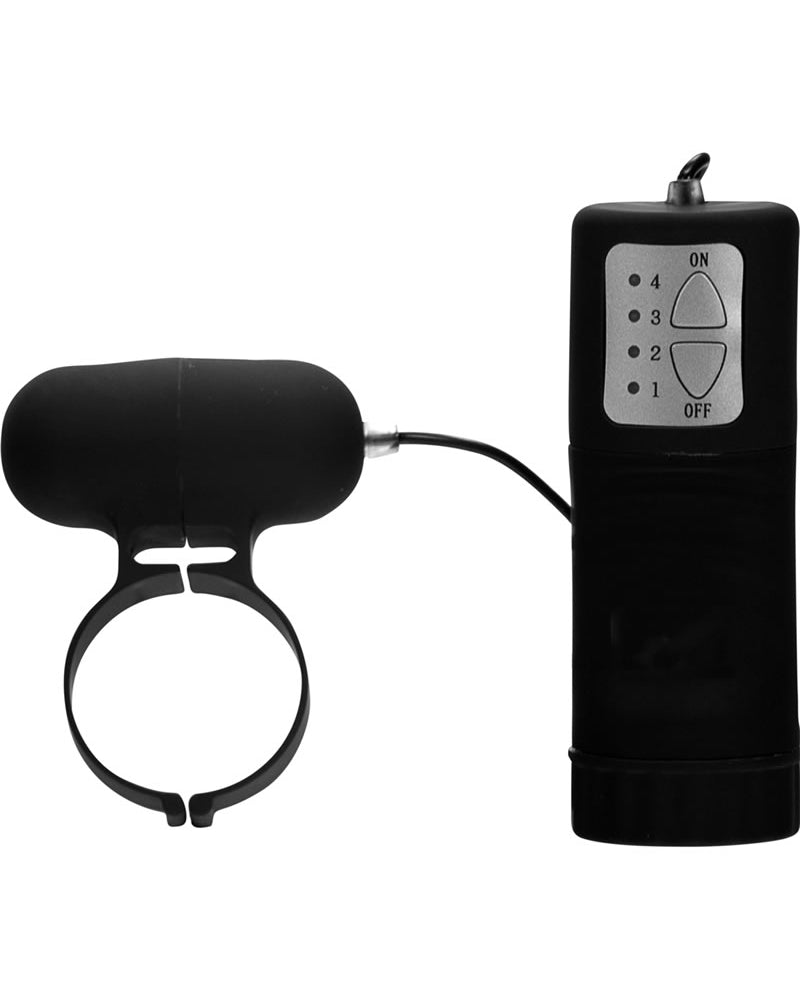 Linxs Aqua Silks Cock Ring Vibrating Wired Remote Control Waterproof Black