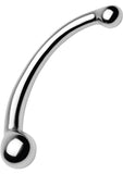 Master Series The Chrome Crescent Dual Ended Dildo 10 Inches