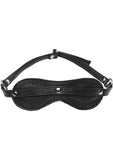 Master Series blacked out leather blindfold