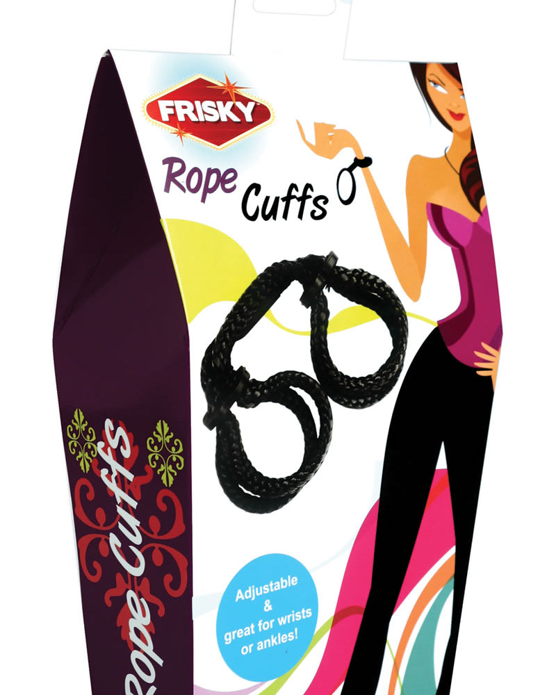 Esposas de tobillo y muñeca Frisky Rope de color negro