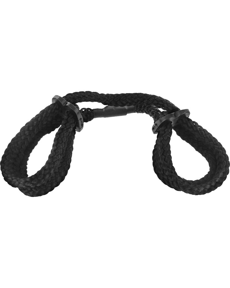 Esposas de tobillo y muñeca Frisky Rope de color negro
