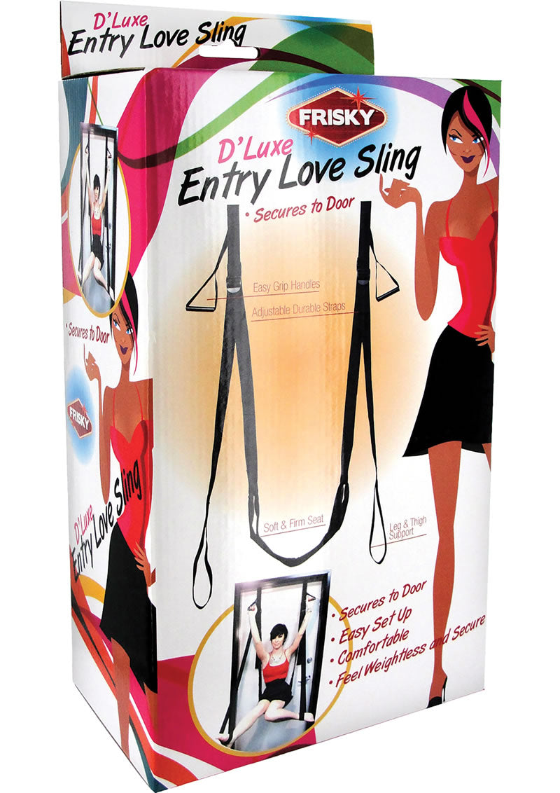 Arnés de entrada Frisky D`luxe para colocar sobre la puerta, color negro
