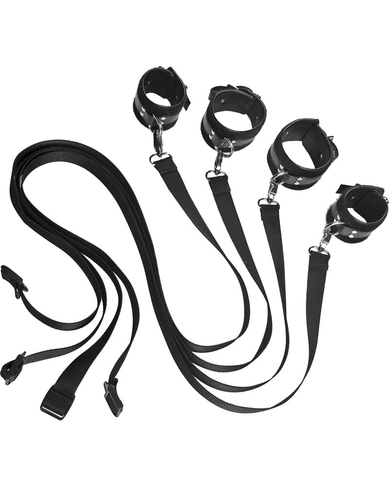 Juego de sujeción Frisky de 8 piezas, color negro