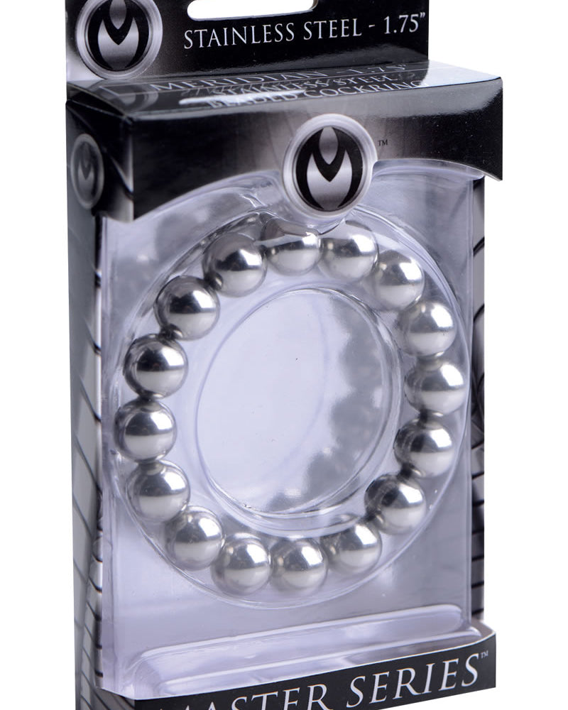 Master Series Meridian Steel Beaded Cockring 1.75 Inches