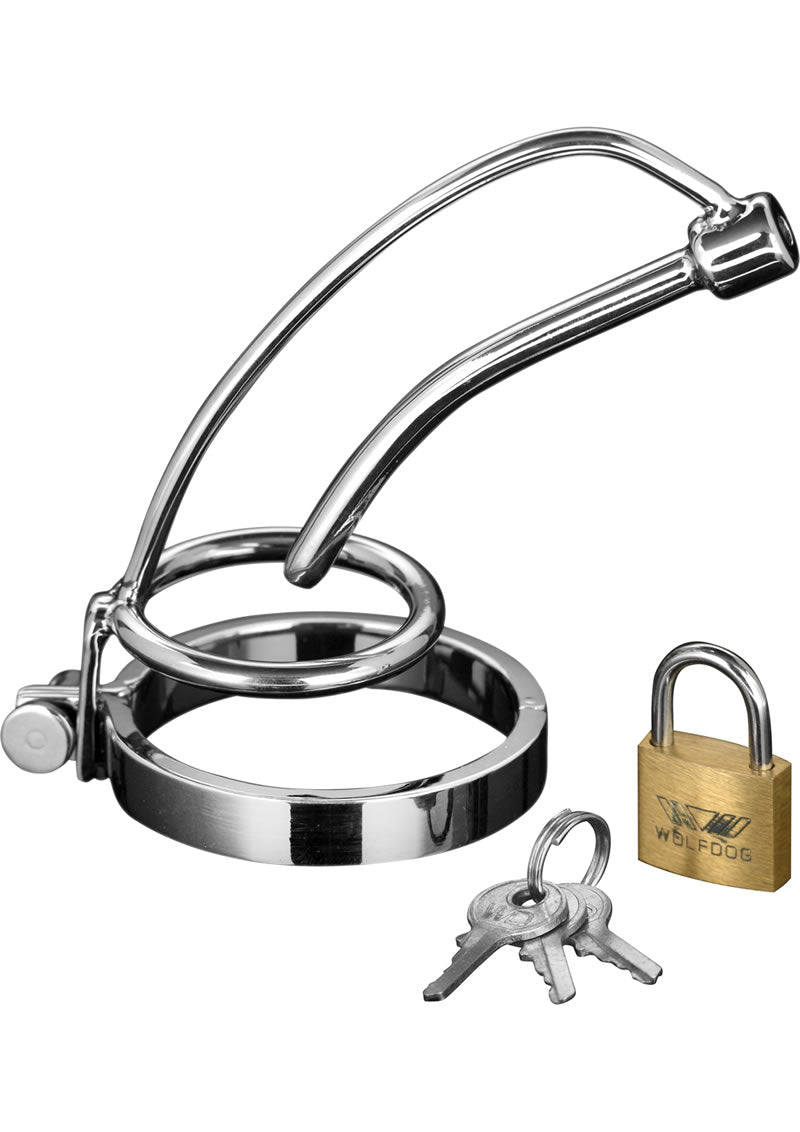 Faja de castidad con bloqueo Master Series Asylum de 4 pulgadas