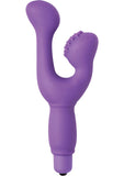 Vibrador de silicona Frisky Double Up Stim-u morado de 6 pulgadas