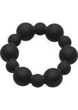 Master Series Shadow 2 Silicone Beaded Cock Ring Black 2 Inch