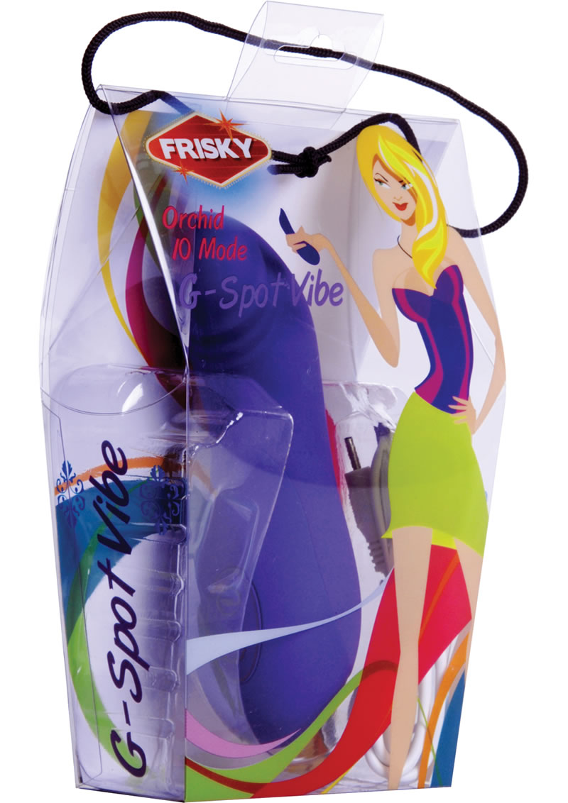Vibrador para punto G Frisky de 5,75 pulgadas de largo y 1,25 pulgadas de ancho, color morado